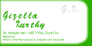 gizella kurthy business card